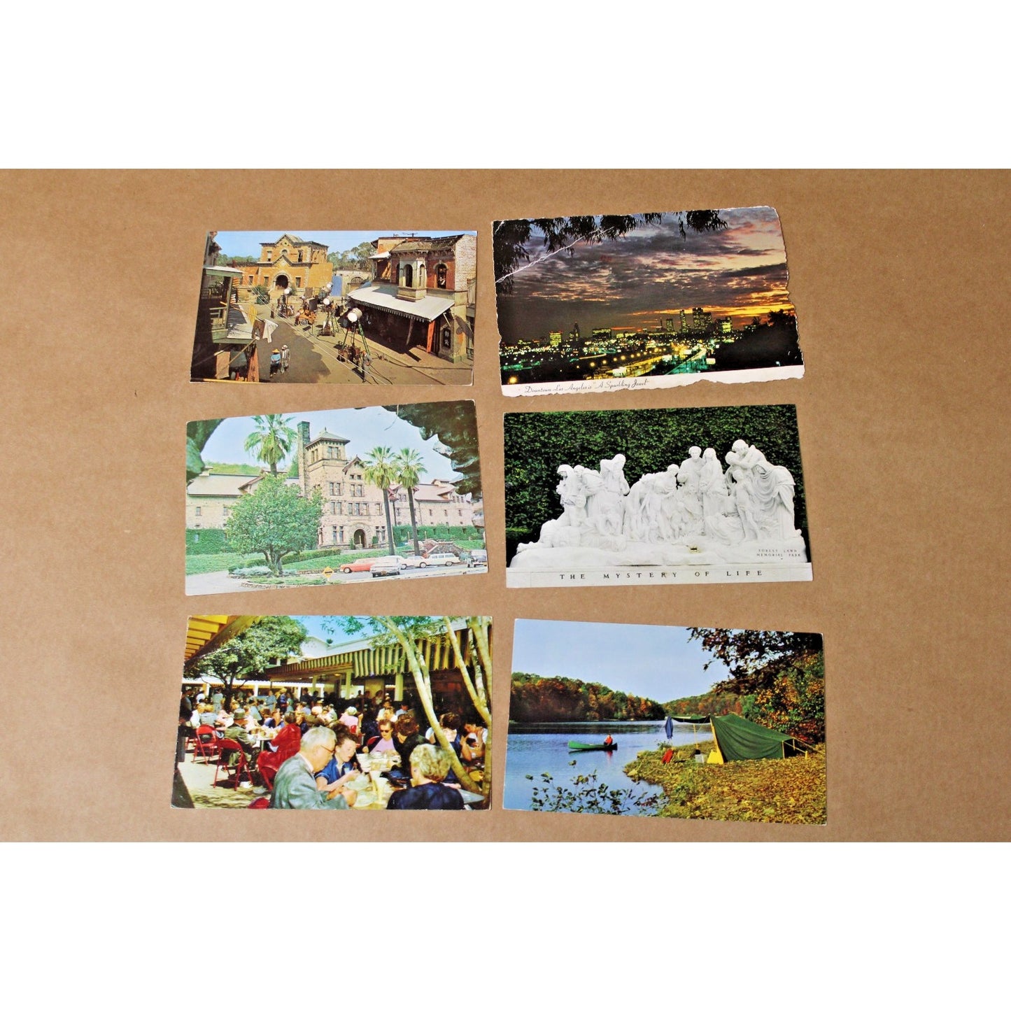 6 Vintage 1960s California Souvenir Postcards, Los Angeles, Wine Country