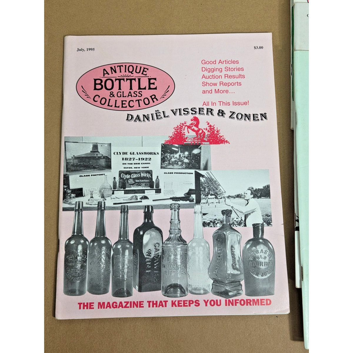 Vintage Antique Bottle & Glass Collector Magazine Lot 1995 Run Set of 11 Issues