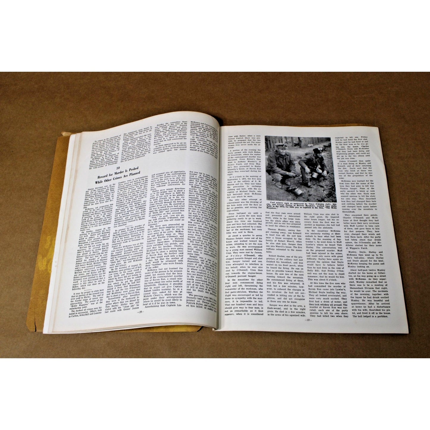Molly/ Mollie Maguires, Souvenir Reprint of Hazelton Newspaper Filming Coverage