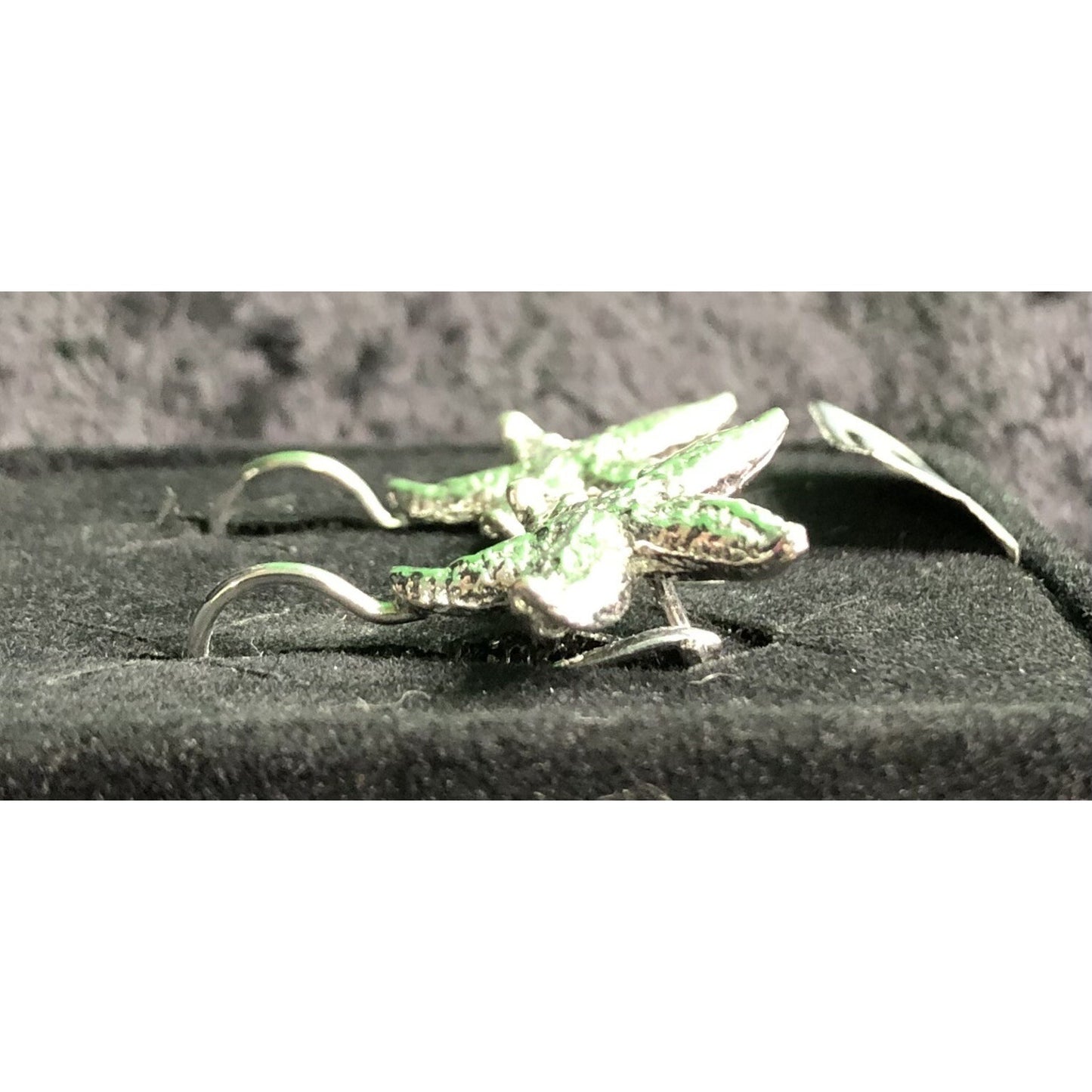 Vintage Sterling Silver Starfish Earrings Dangle Gift Box Sea Ocean Beach