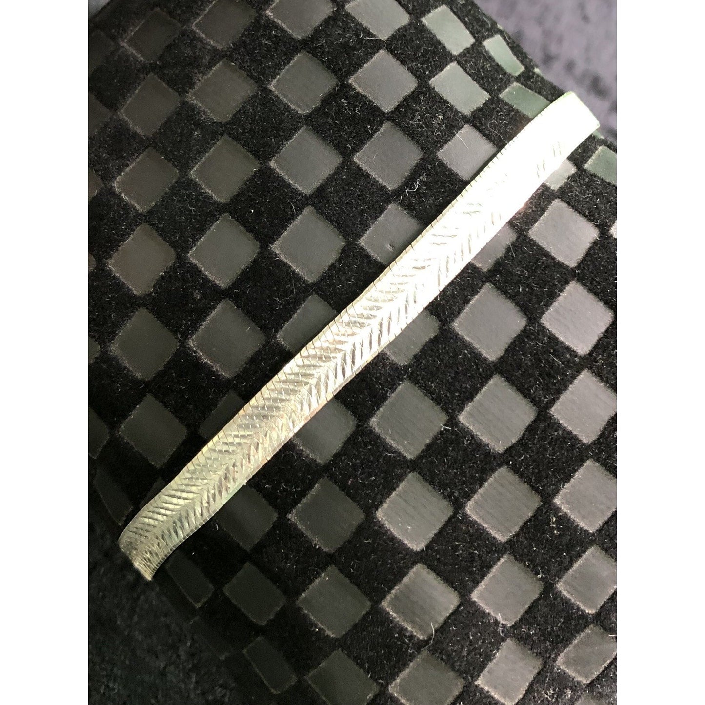 Sterling Silver 8” Herringbone Bracelet Diamond Cut Made In Italy Milor 925 Gift