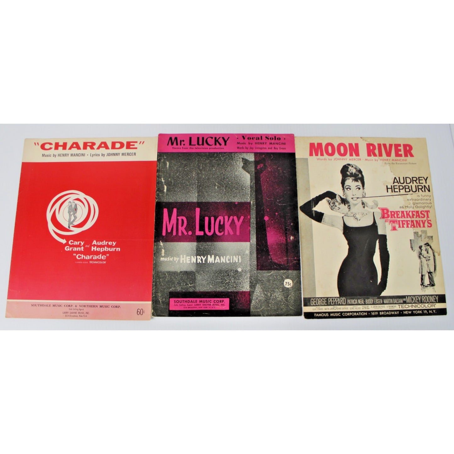Vintage Henri Mancini Sheet Music- Moon River, Mr. Lucky, Charade