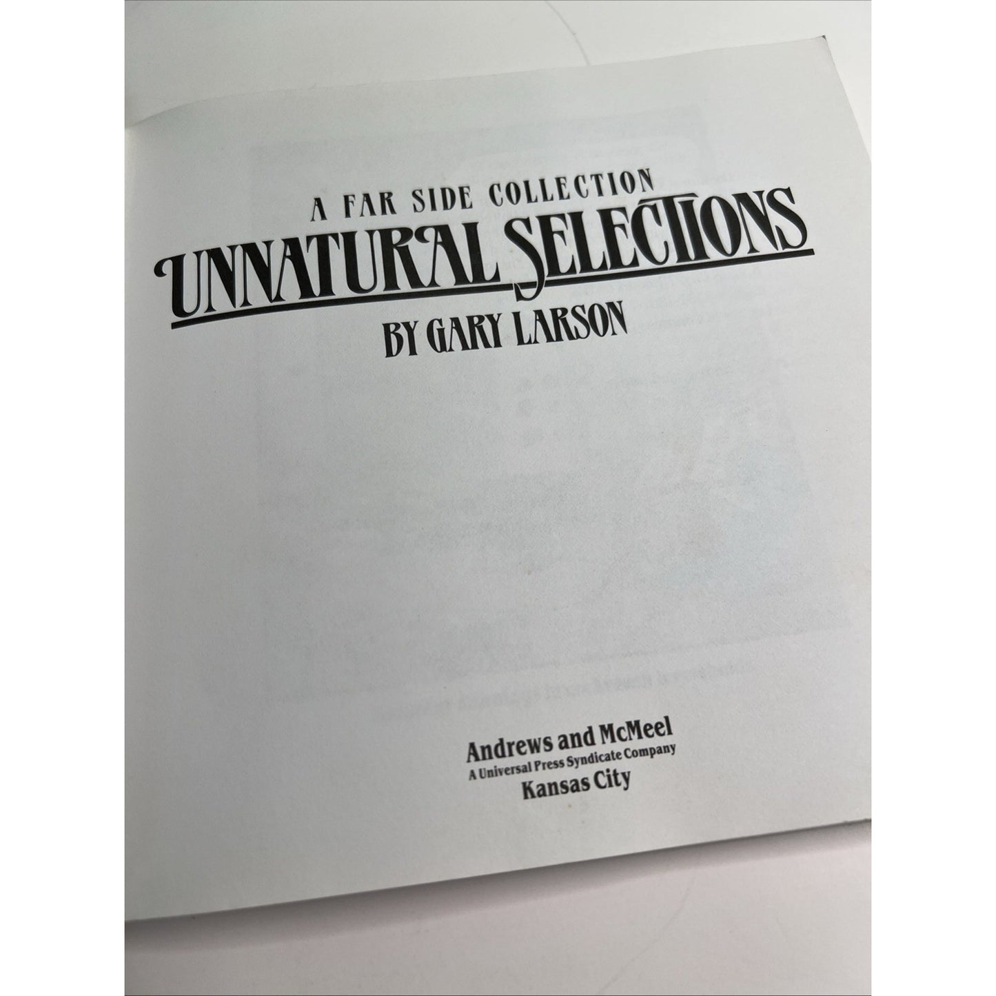 Unnatural Selections: A Far Side Collection 1991 Paperback Gary Larson