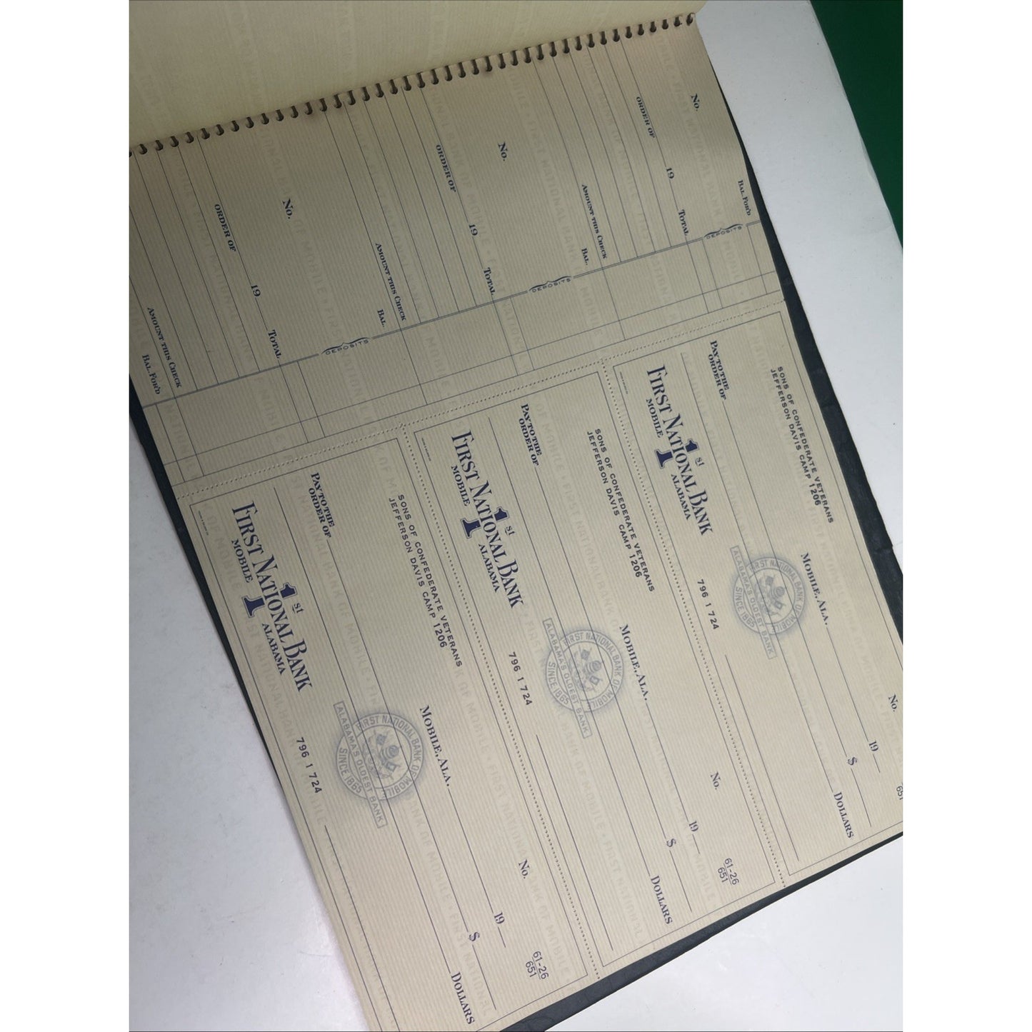 Mobile Alabama 1960s First National Bank Checks & Ledger Book Receipts