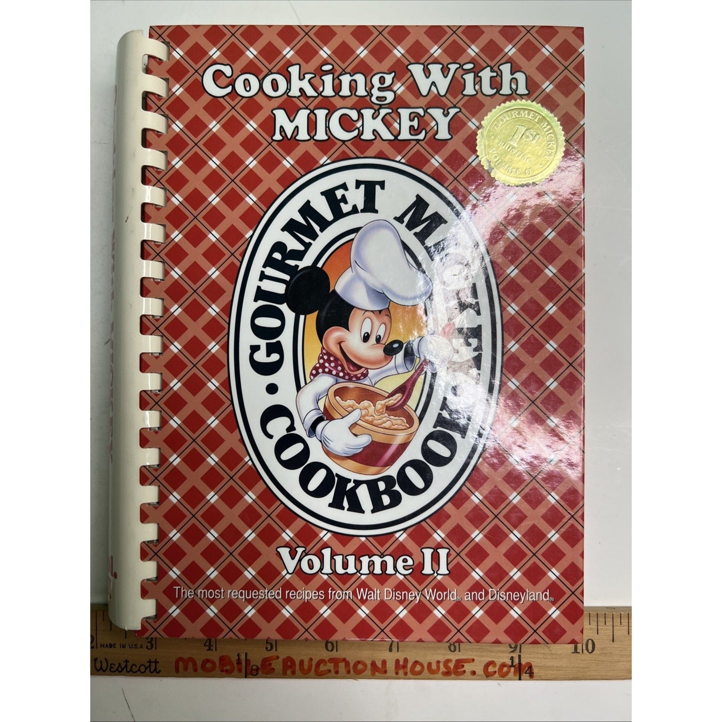 Cooking with Mickey Volume 2 Disney Cookbook Gourmet Hardcover Walt Disney VG