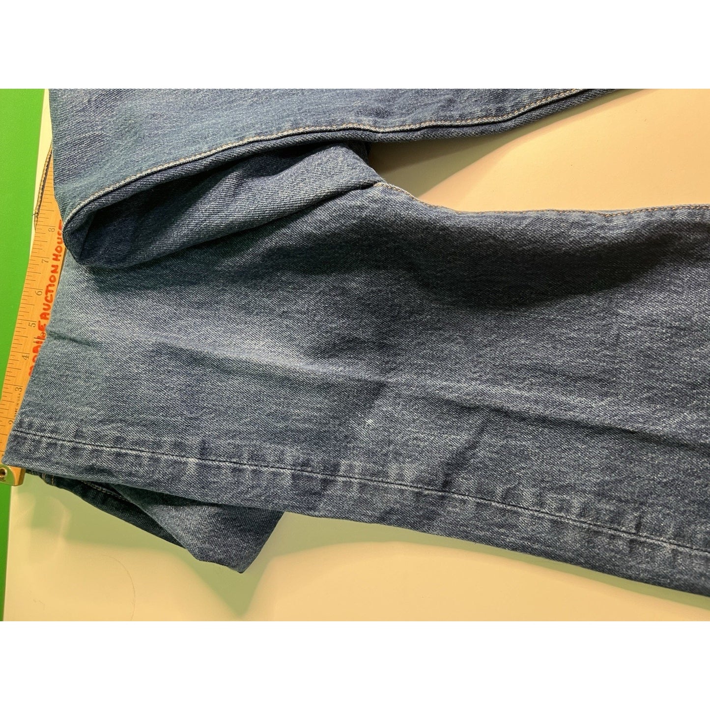 Levis Original 501 Button Fly Straight Leg Blue Denim Jeans Mens 36x34