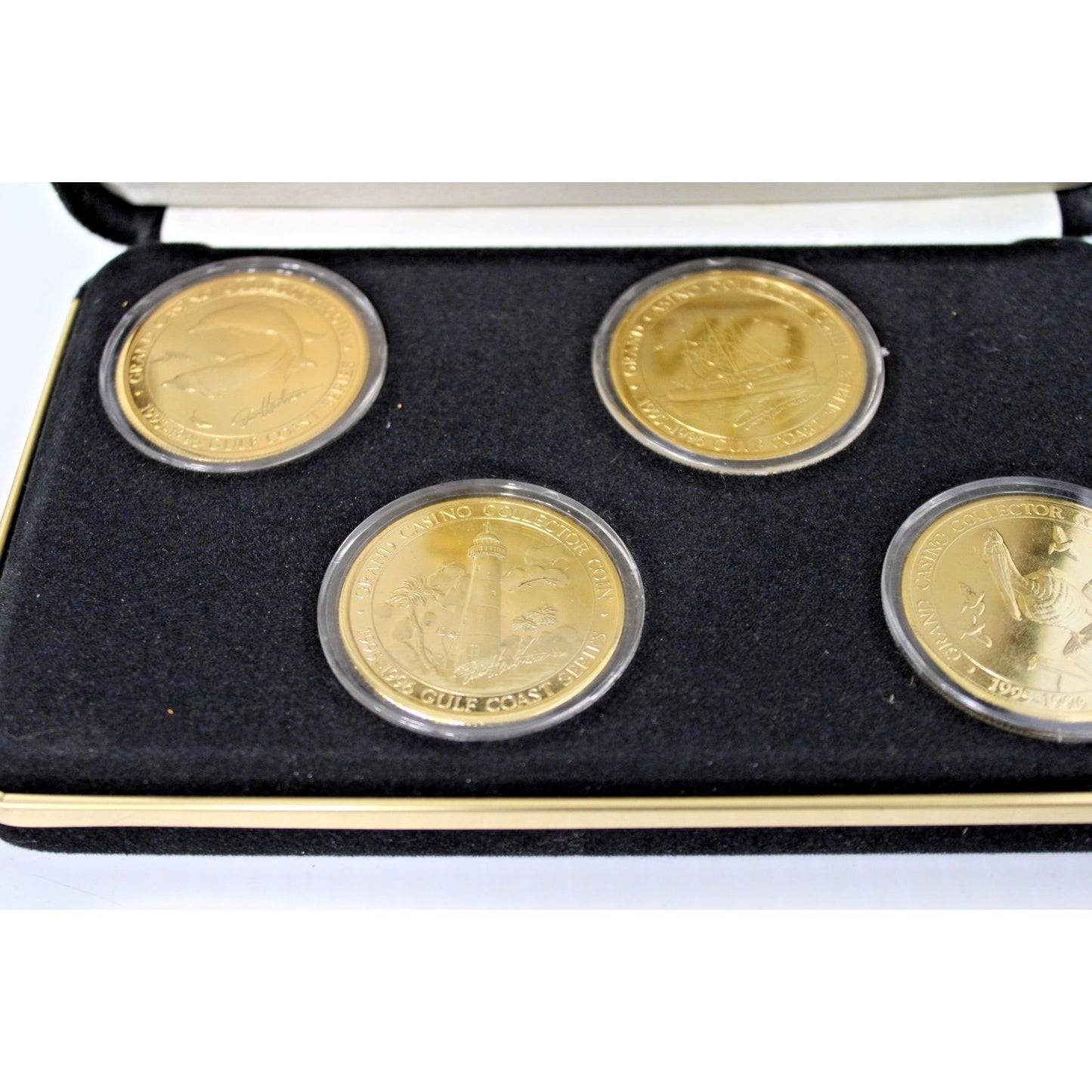 Vintage 95-96 Grand Casino Gulf Coast Series Collector Coin Set Limited Edition