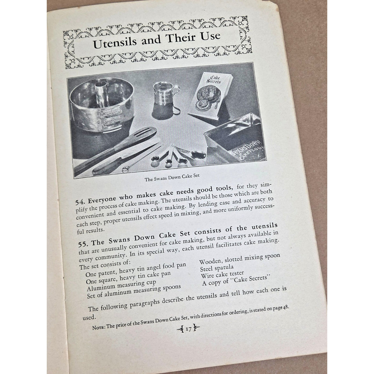Vintage 1929 Swans Down Cake Manual 1st Edition Antique Baking Cookbook Ephemera