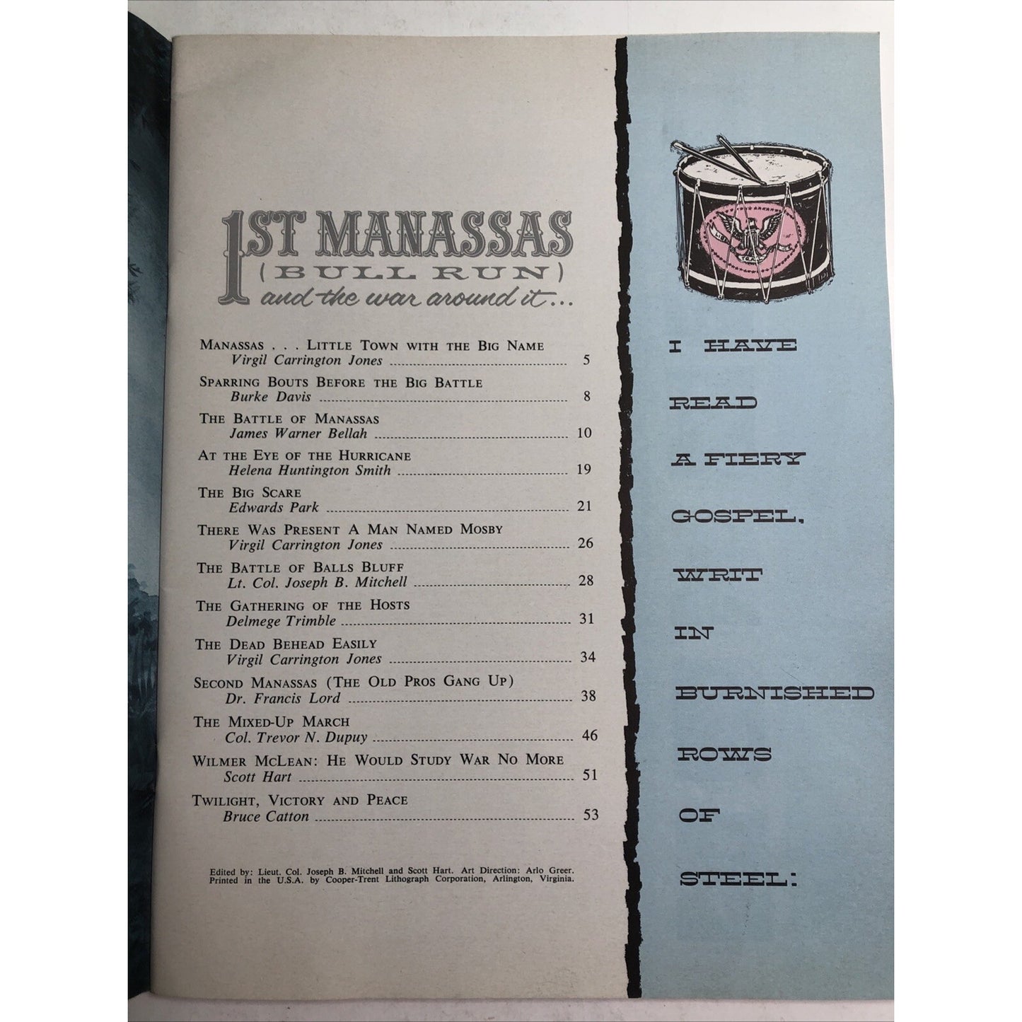 1st Manassas Bull Run And The War Around It... Illustrated History 1961