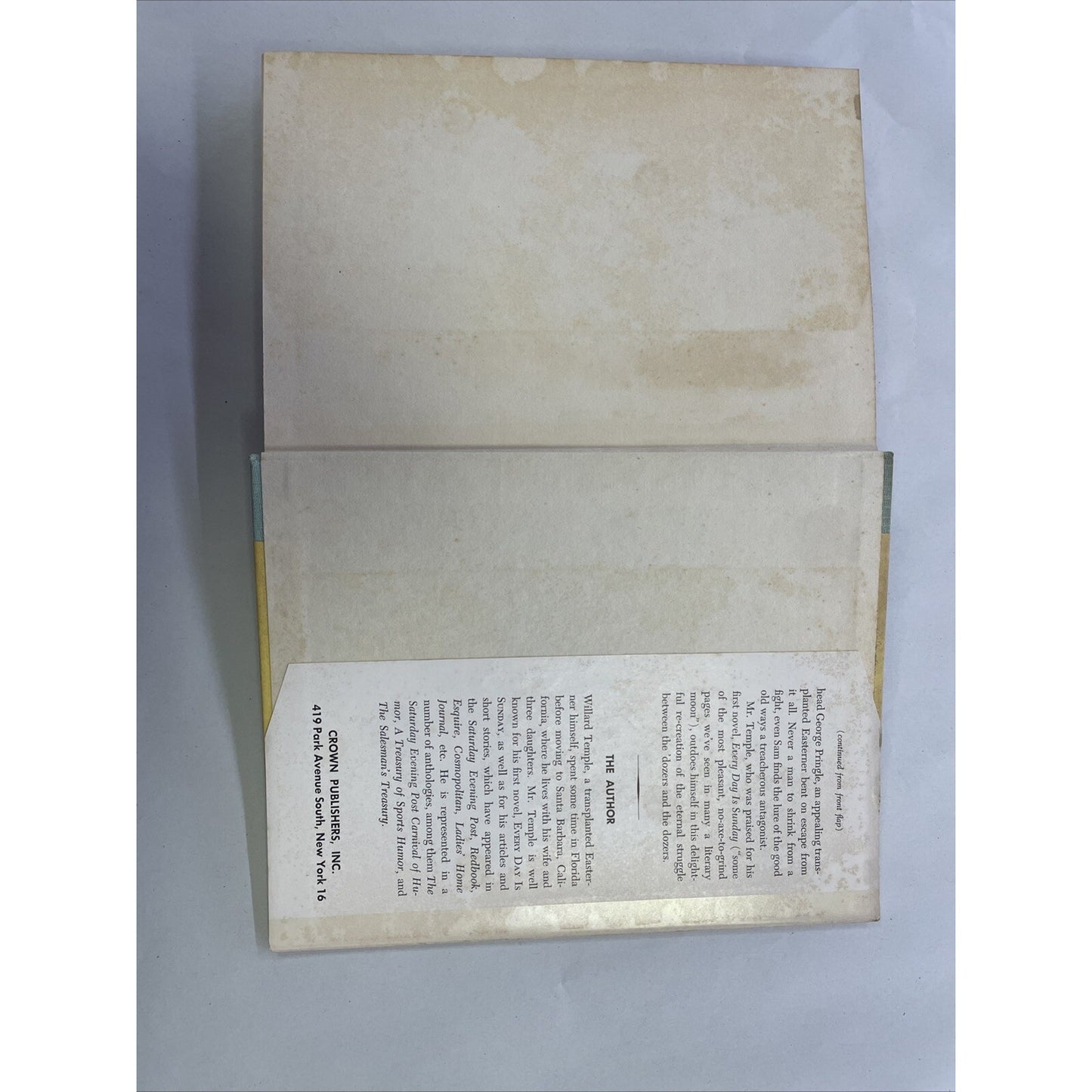 Give It Back To The Lemongrowers By Willard Temple (1961, Hardcover, DJ) - RARE