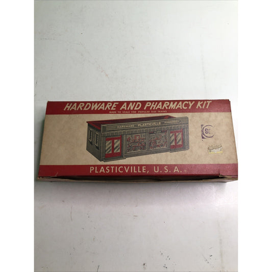 PLASTICVILLE O/S GAUGE HARDWARE and PHARMACY STORE DH-2 KIT VINTAGE 1952