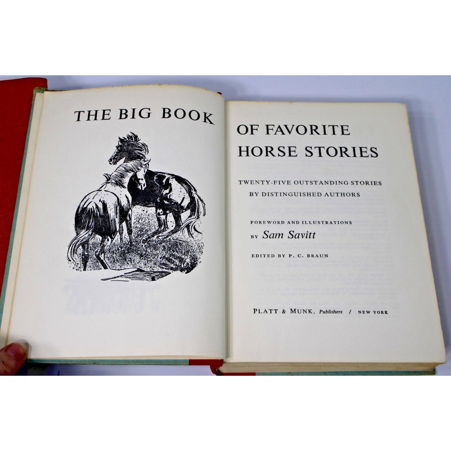 The Mustangs & The Big Book of Favorite Horse Stories, 2 Mid-Century Horse Books