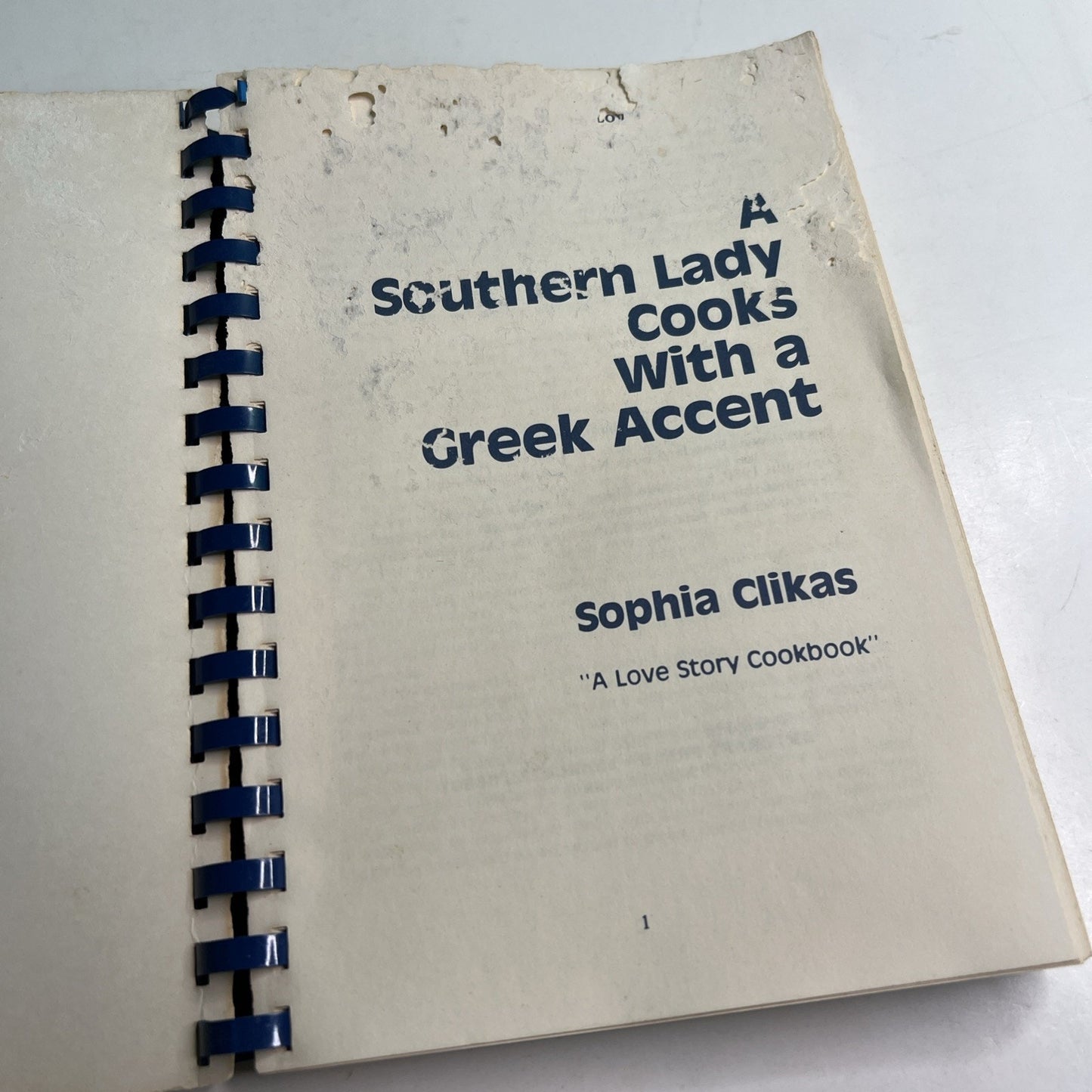 A Southern Lady Cooks With A Greek Accent Cookbook Sophia Clikas 1991 Mobile AL