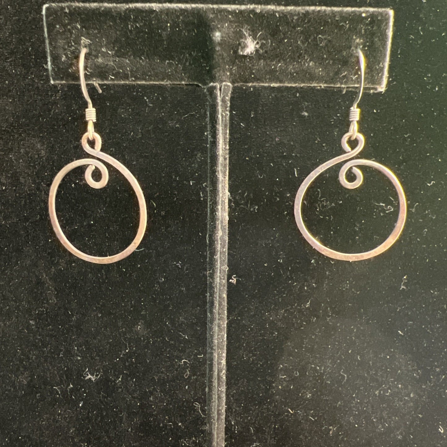 Vintage Copper Earrings French Wire Boho Bohemian Style