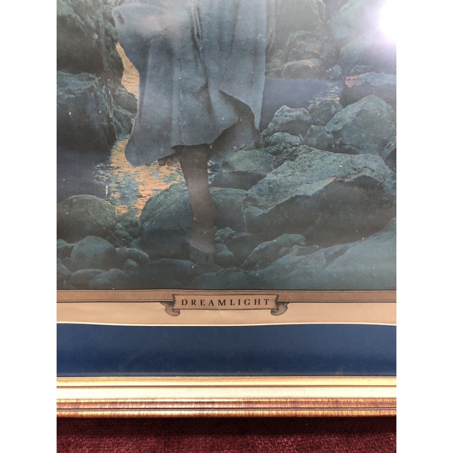1924 Maxfield Parrish DREAMLIGHT Print 40”x28” Framed Edison Lamp Works GE