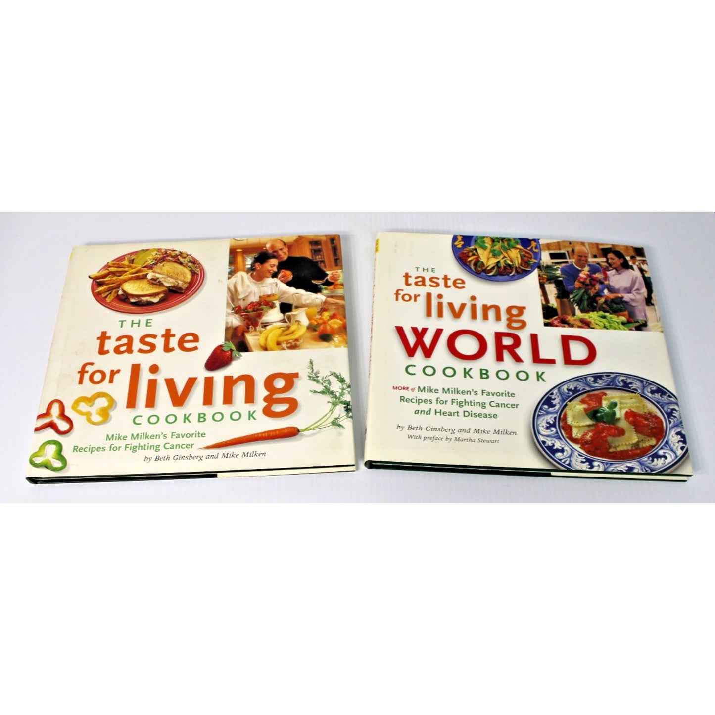 2 Taste for Living Cookbooks, Cancer & Heart Disease-Fighting Recipes- Milken