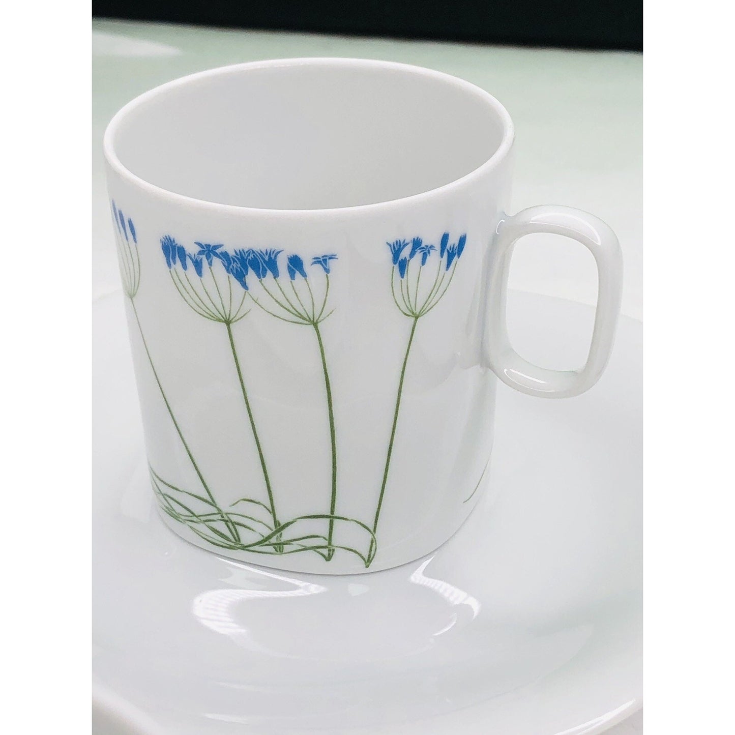 BLOCK Langenthal Switzerland TRANSITION Floral Portrait Set 4 Cups And Saucers