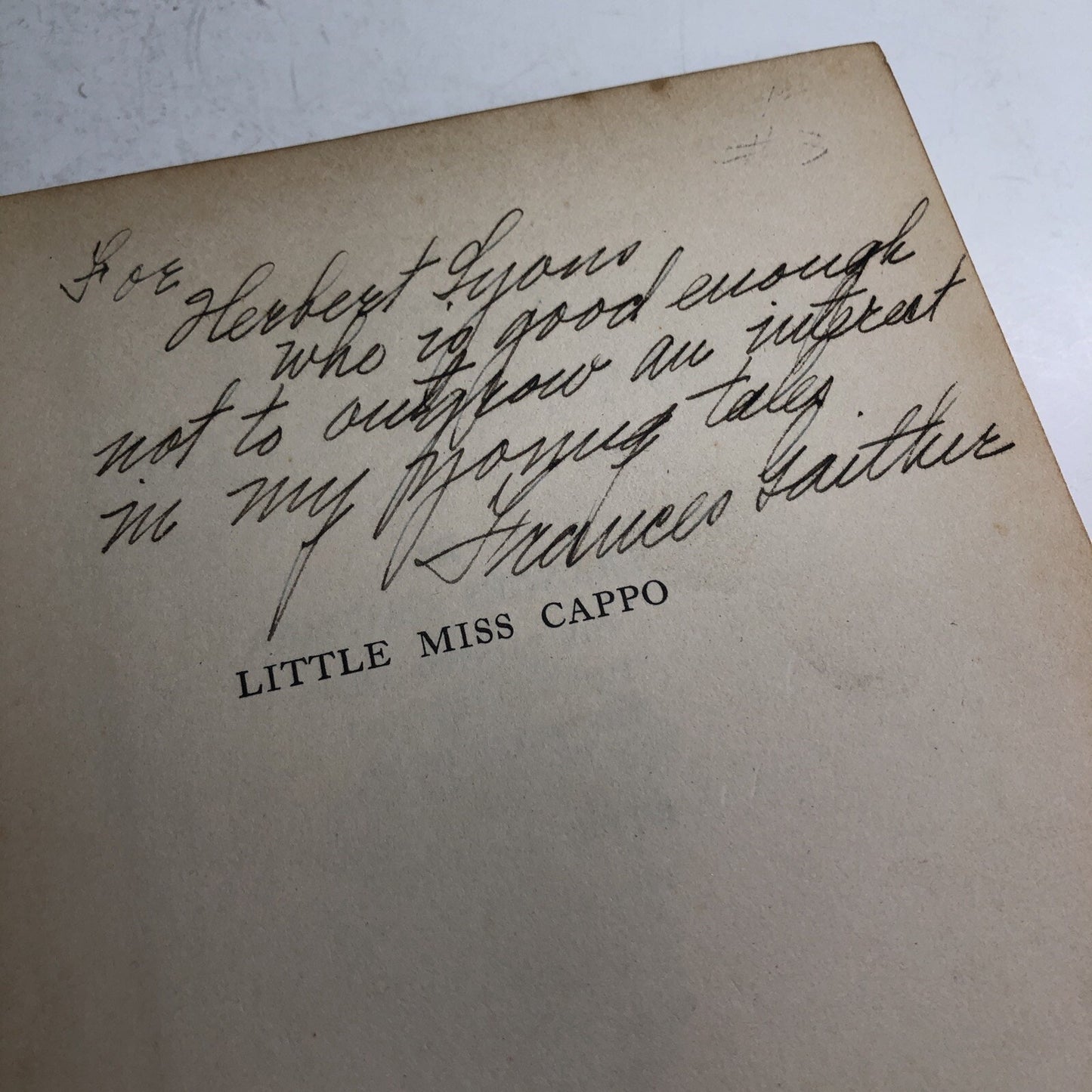 Little Miss Capo by Frances Gaither 1937 SIGNED BY AUTHOR Illustrated Woodward