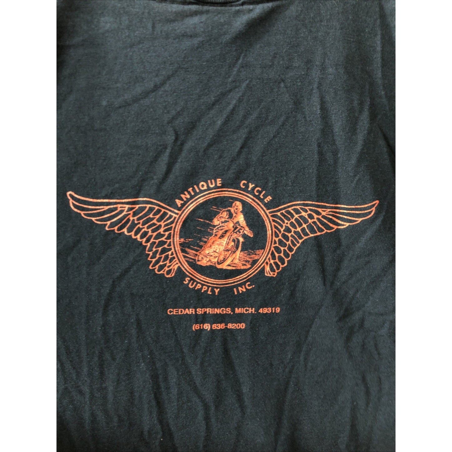Vintage Antique Cycle Supply Inc Cedar Springs Michigan Tshirt Motorcycle 2XL