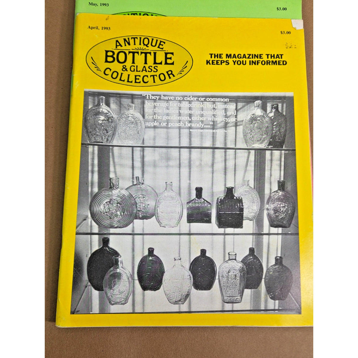 Vintage Antique Bottle & Glass Collector Magazine Lot 1991-1993 Set of 10