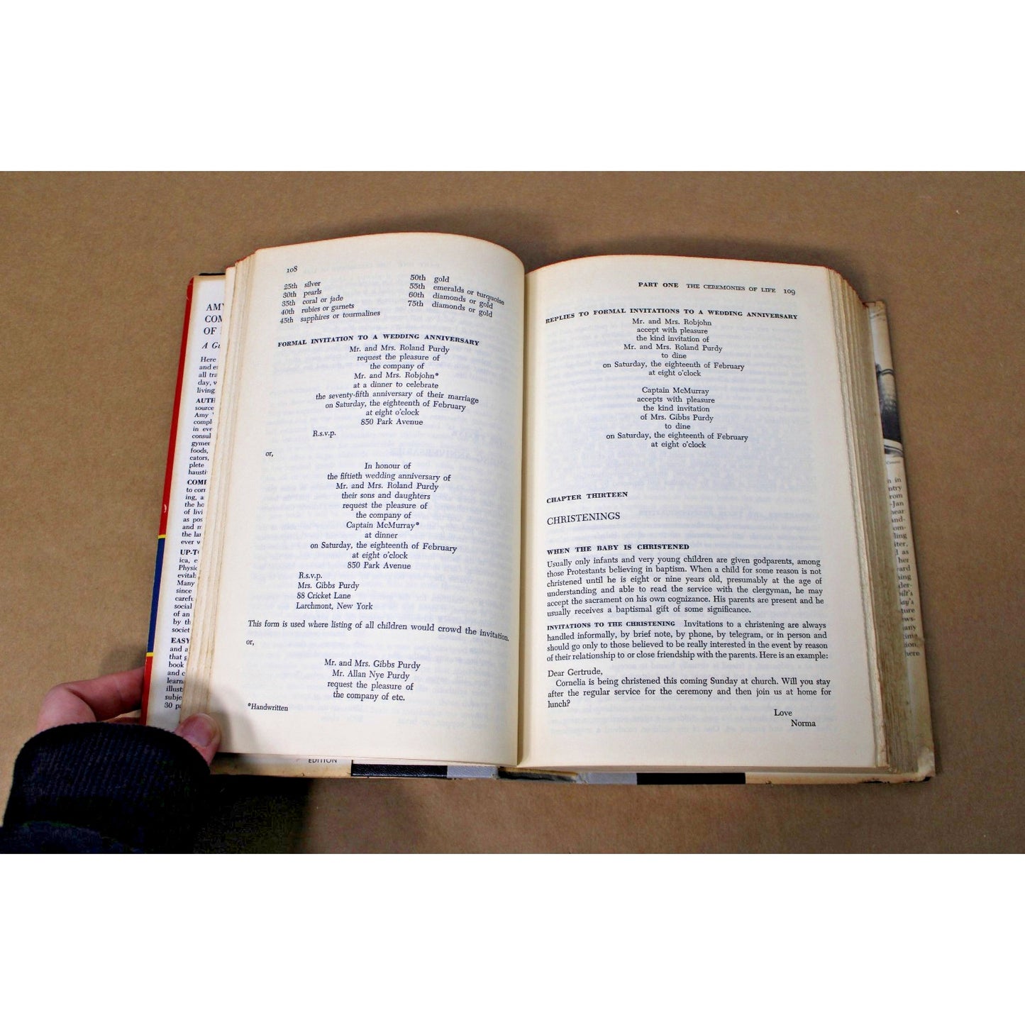 Amy Vanderbilt’s Complete Book of Etiquette 1958 Book Club Ed. HC/DJ w/ Warhol