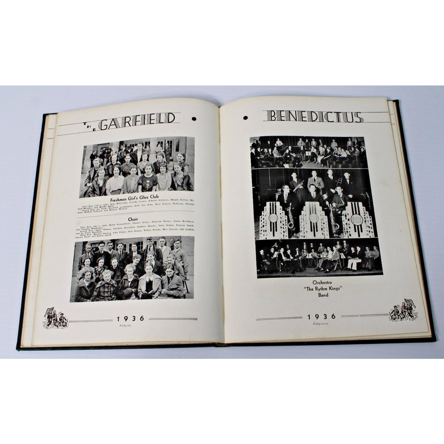 Vintage 1936 Garfield High School Benedictus Yearbook, Terre Haute, Indiana