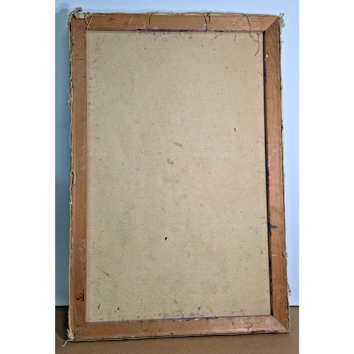 Large Vintage Mid-Century Modern Expressionist Impasto Portrait - Anco Bilt