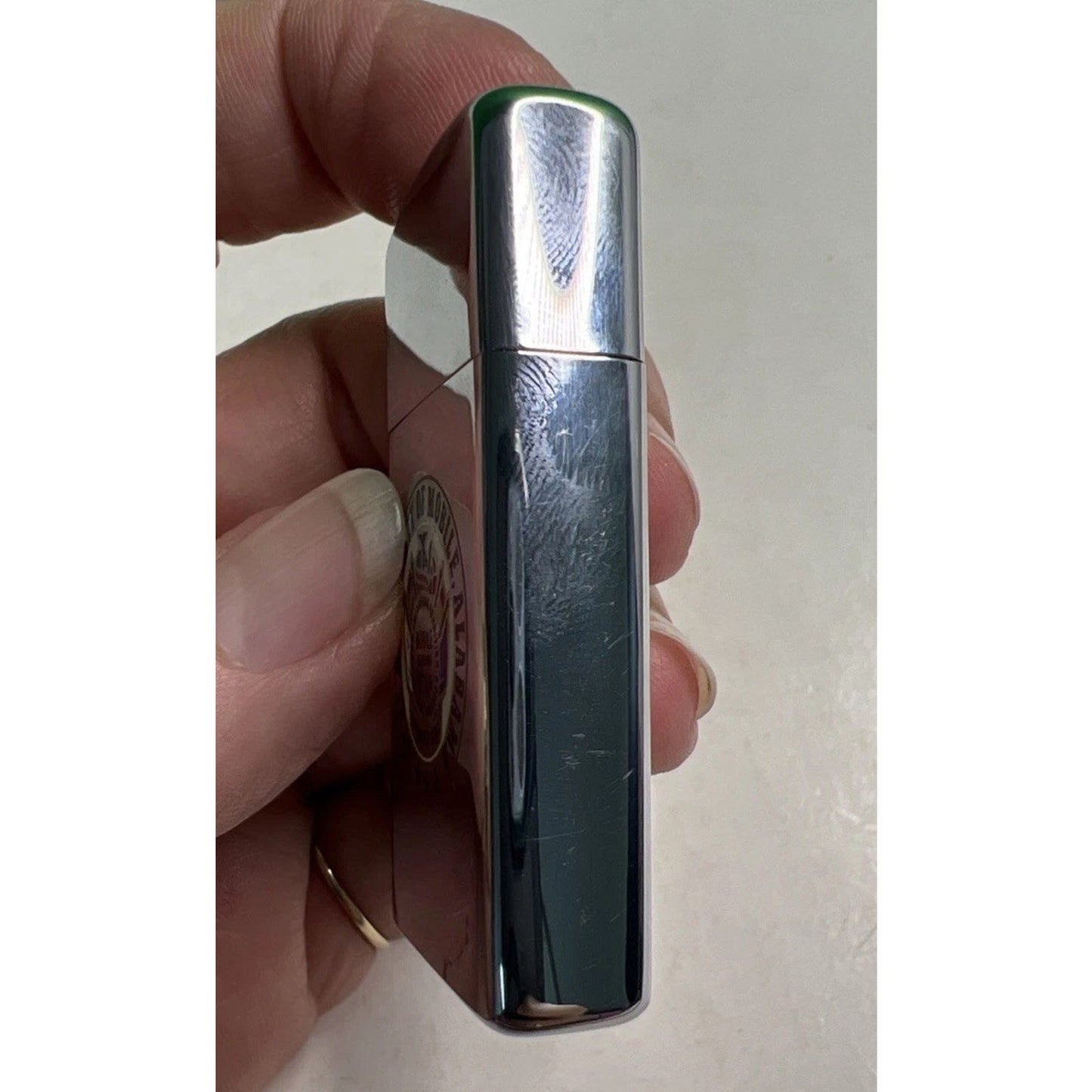 Vintage Zippo Slim Lighter Seal of the City Mobile Alabama Founded 1702