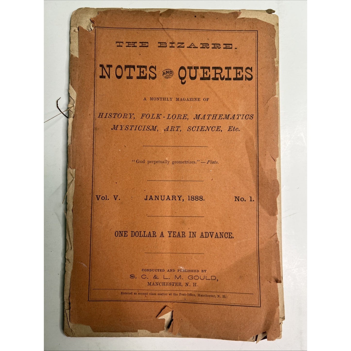 Lot Of 6 The Bizarre: Notes And Queries Magazine Vol. 5 Jan-July 1888 - OCCULT