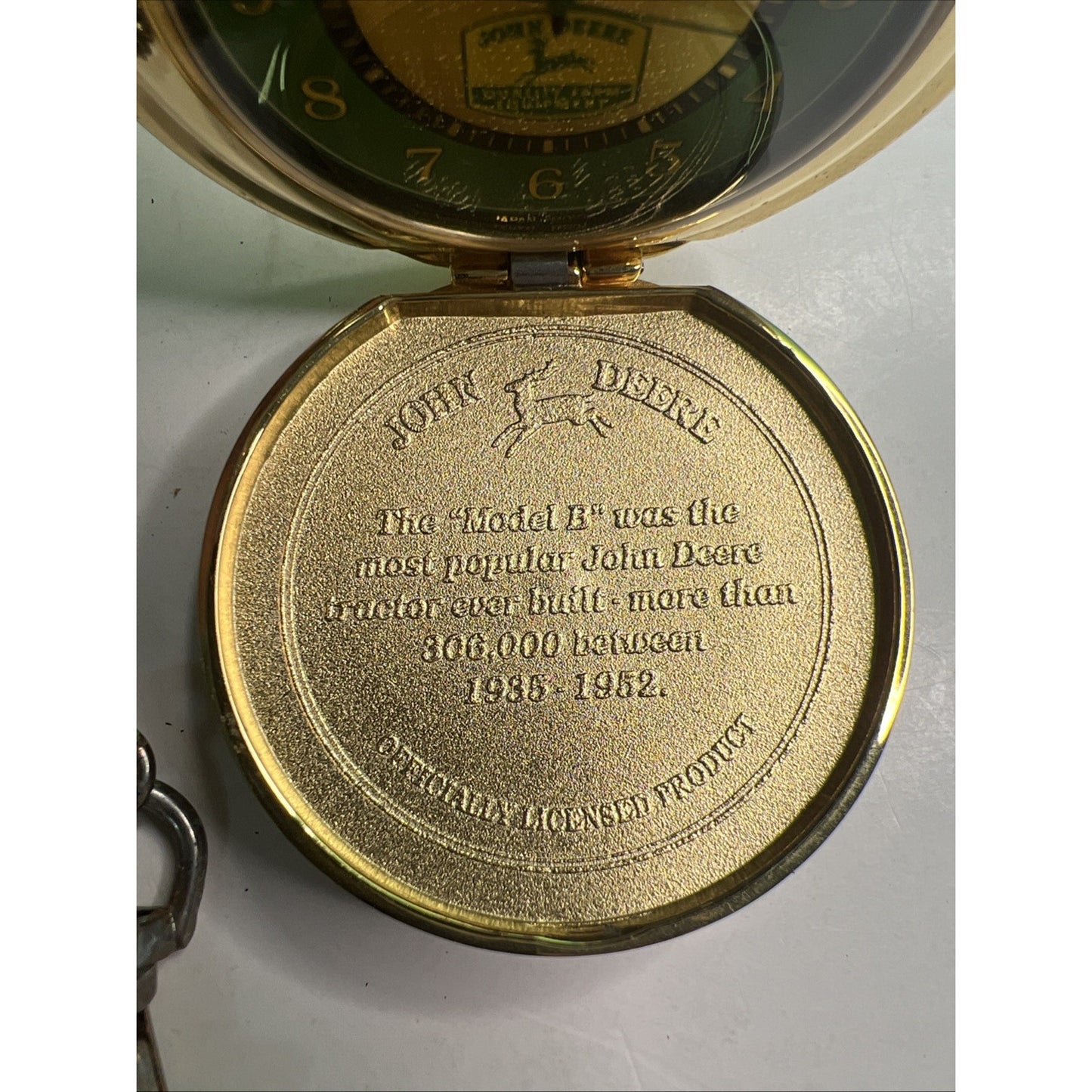 John Deere Pocket Watch Model B Franklin Mint With Case