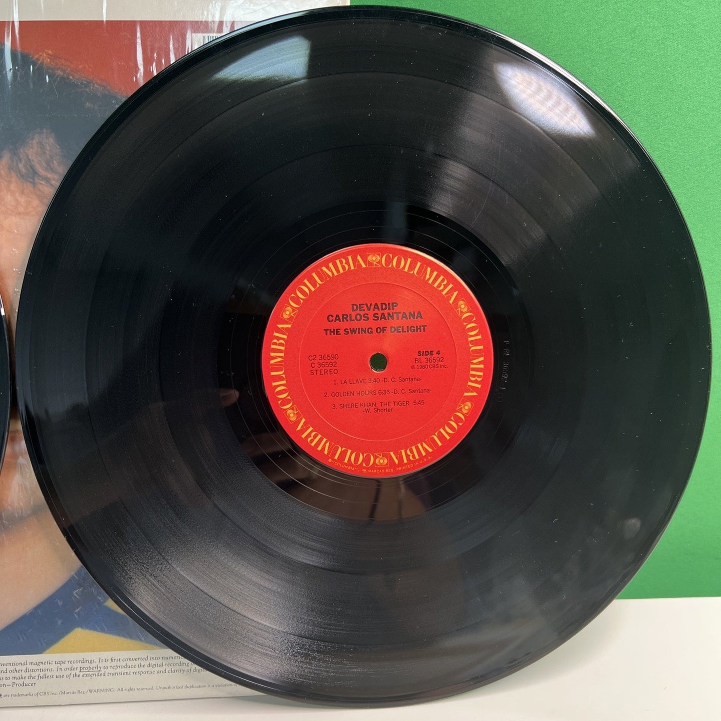 DEVADIP CARLOS SANTANA - The Swing Of Delight 2x LP 1980 Gatefold Album Columbia