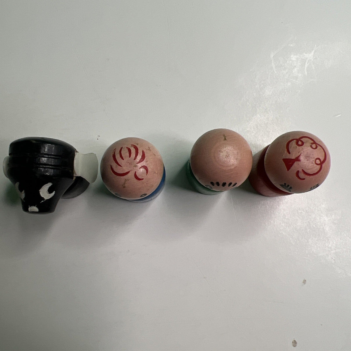 Vintage Fisher Price 1966 Wooden Little People Dog Lot 4 For Ferris Wheel # 969
