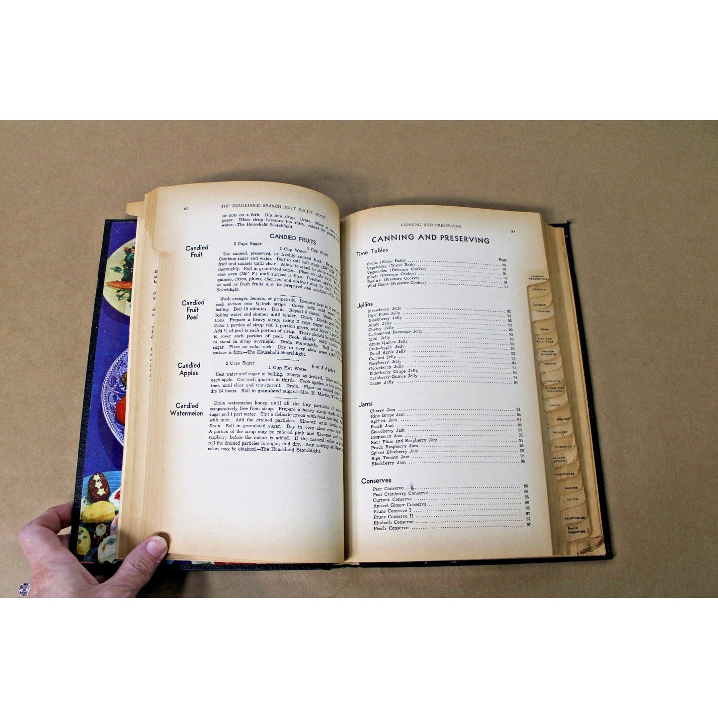Vintage 1954 Searchlight Recipe Book, 25th Edition, HC Tabbed Illustrated
