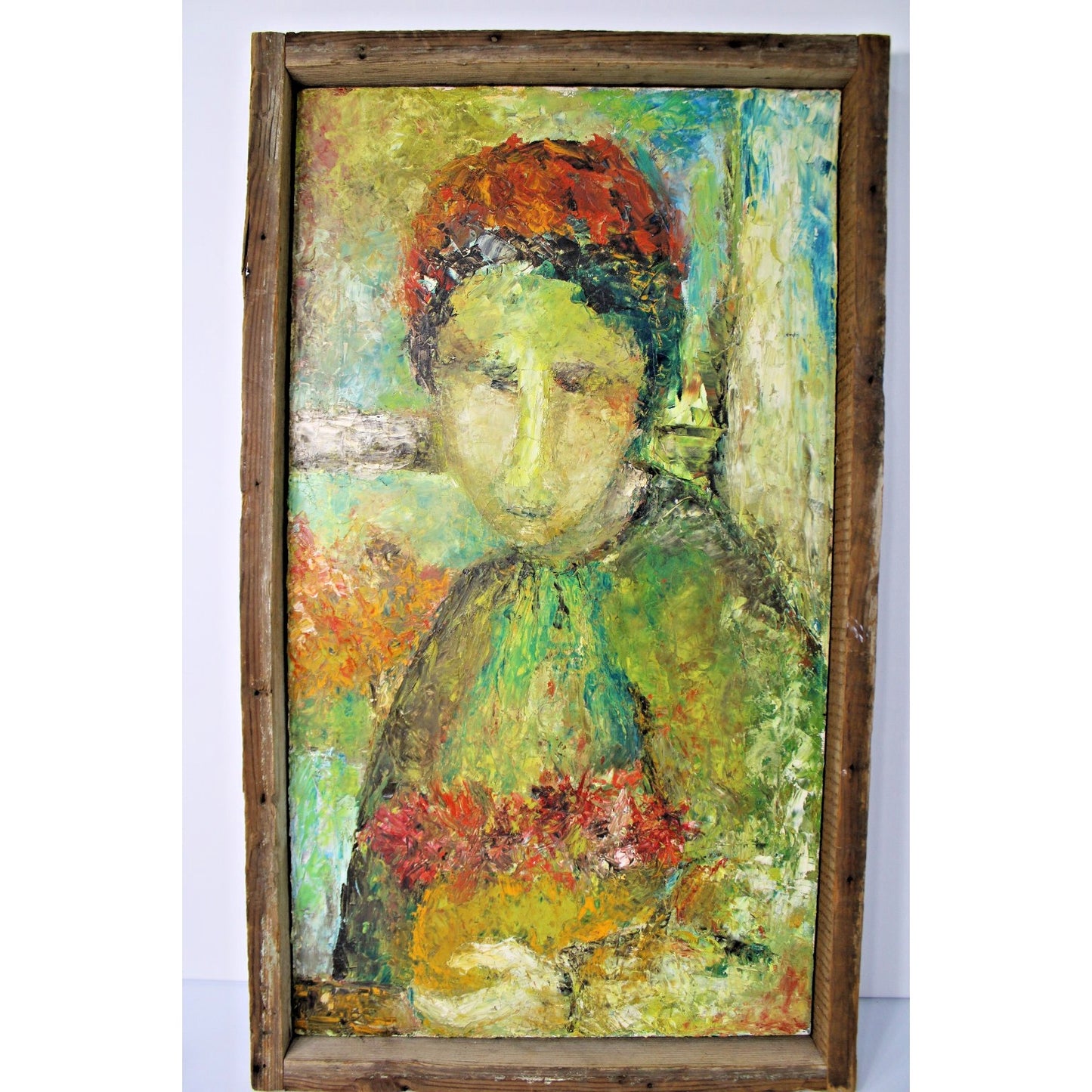 Original Oil On Canvas, Expressionist Impasto Technique, Framed, 18" x 32"