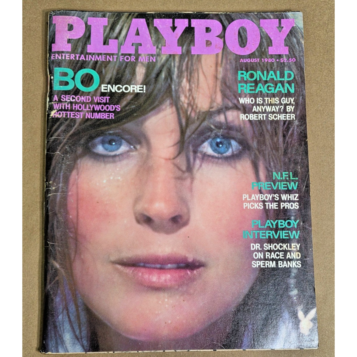 Playboy August 1980 Bo Derek Bo Encore Ronald Reagan Article Porsche 928 Ad