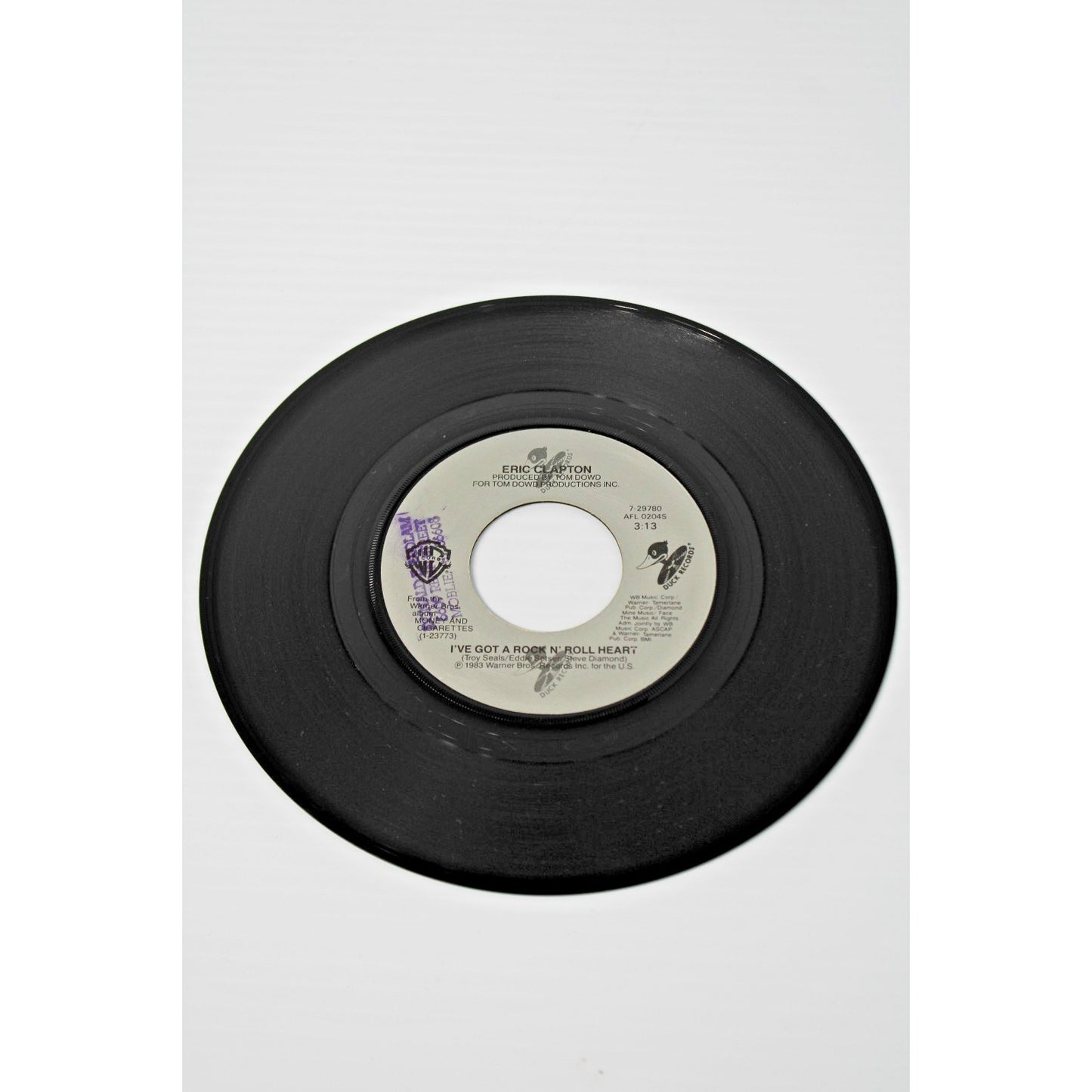 Eric Clapton- 7" 45 RPM Single- I've Got A Rock N Roll Heart, Man In Love, VG+