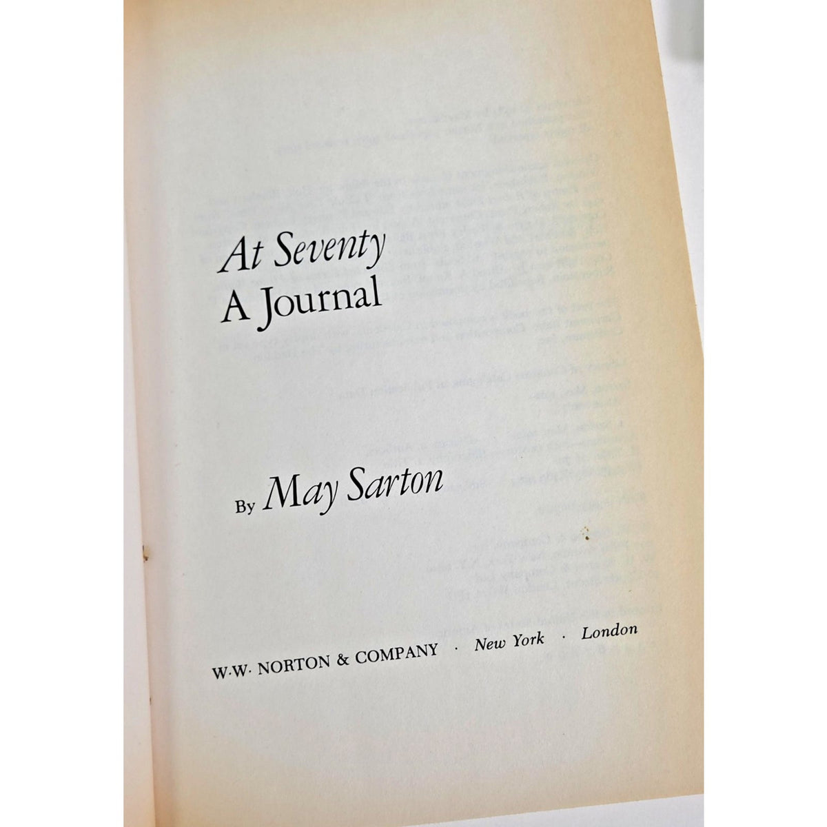 May Sarton Vintage Journal Set Recovering 1st Ed Hardcover + 2 Paperbacks