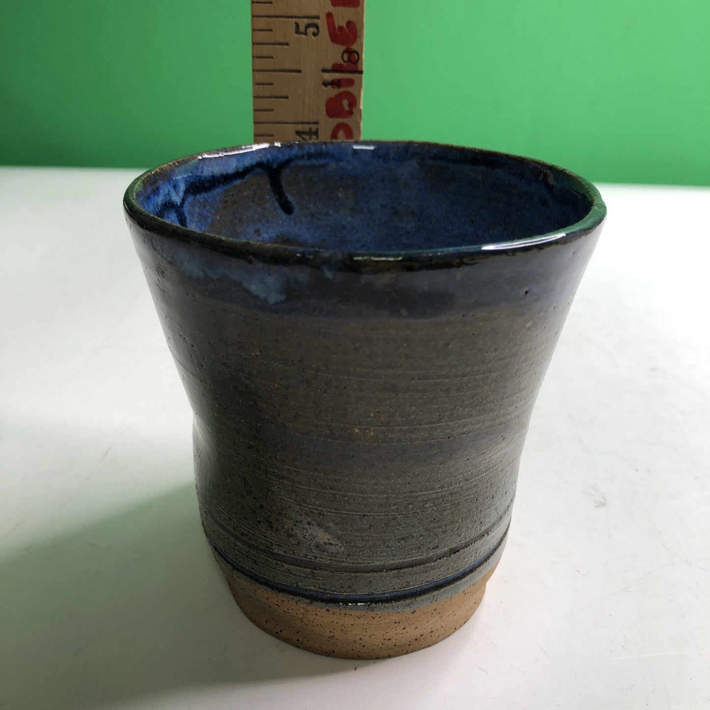 CHARLES GOLLOTT POTTERY Planter Pot Partially Glazed Speckled Mobile Alabama