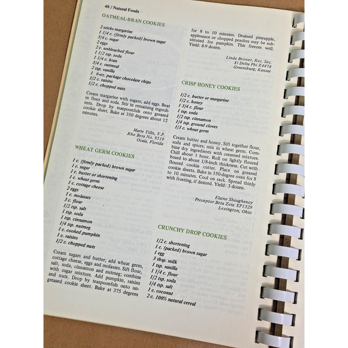 1977 Beta Sigma Phi "Dieting to Stay Healthy" Vintage Spiral Cookbook MCM