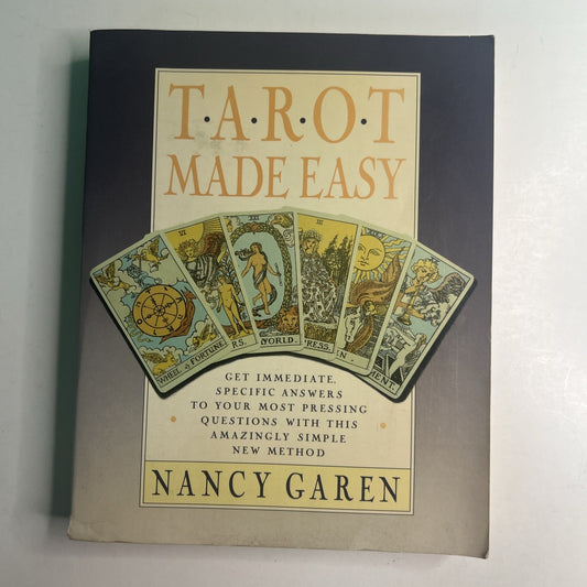 Vintage Tarot Card Reading Made Easy by Nancy Garen (1989) Beginner Guidebook PB