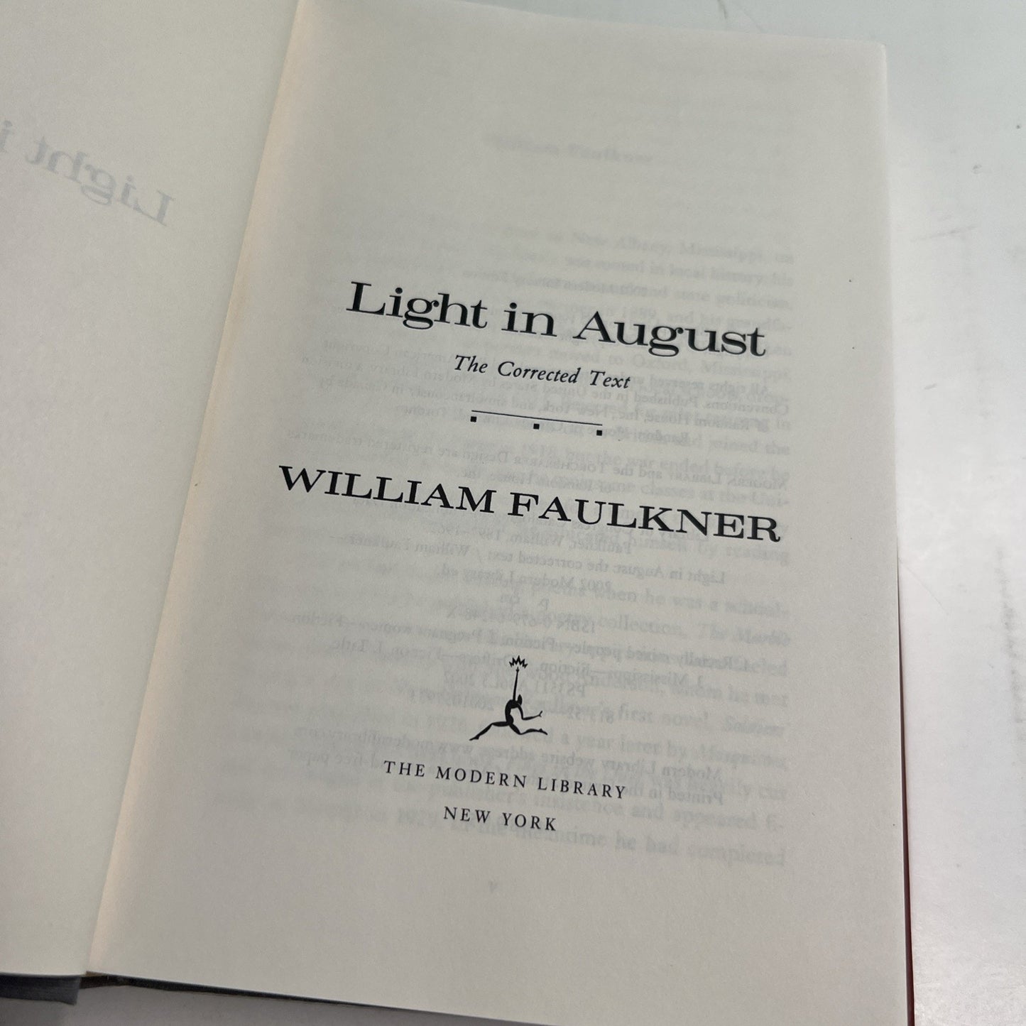 Light in August by William Faulkner (2002, Hardcover, Dust Jacket)