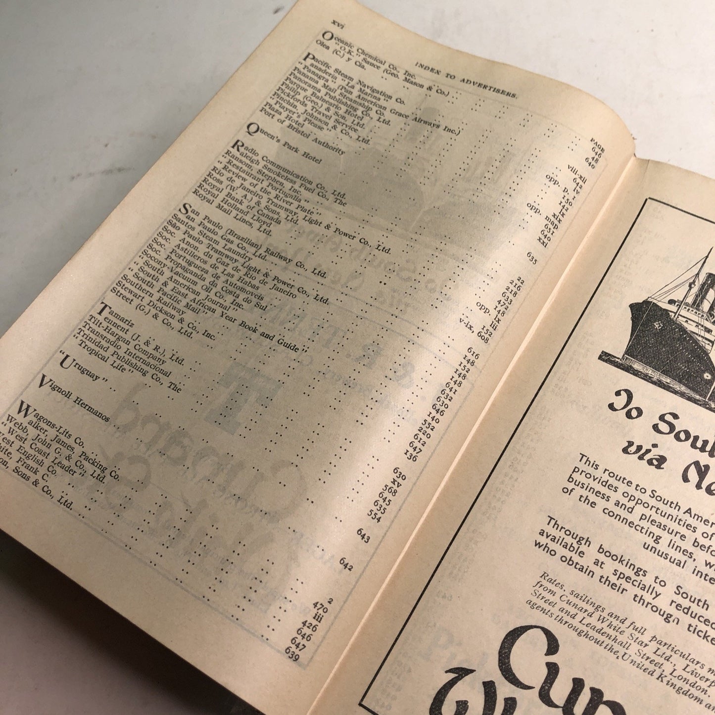 South American Handbook Guide 1935 Royal Mail Lines Maps Ads Mexico Cuba Brazil