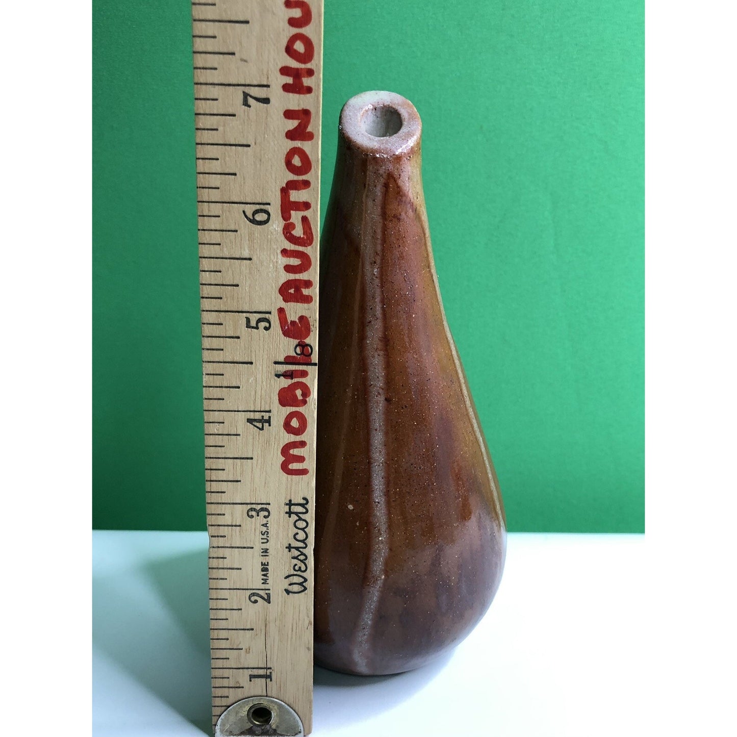 Vintage BEREA COLLEGE VASE Marked HF390 Kentucky Hand Made Drip Glaze