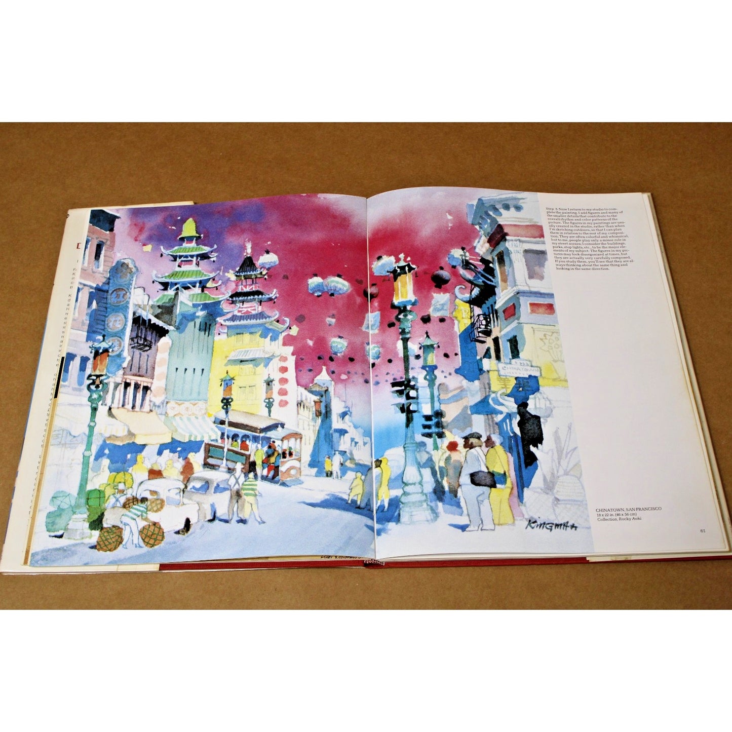 VTG Dong Kingman's Watercolours Kingman, Helena Kuo Hardcover First Edition 1980