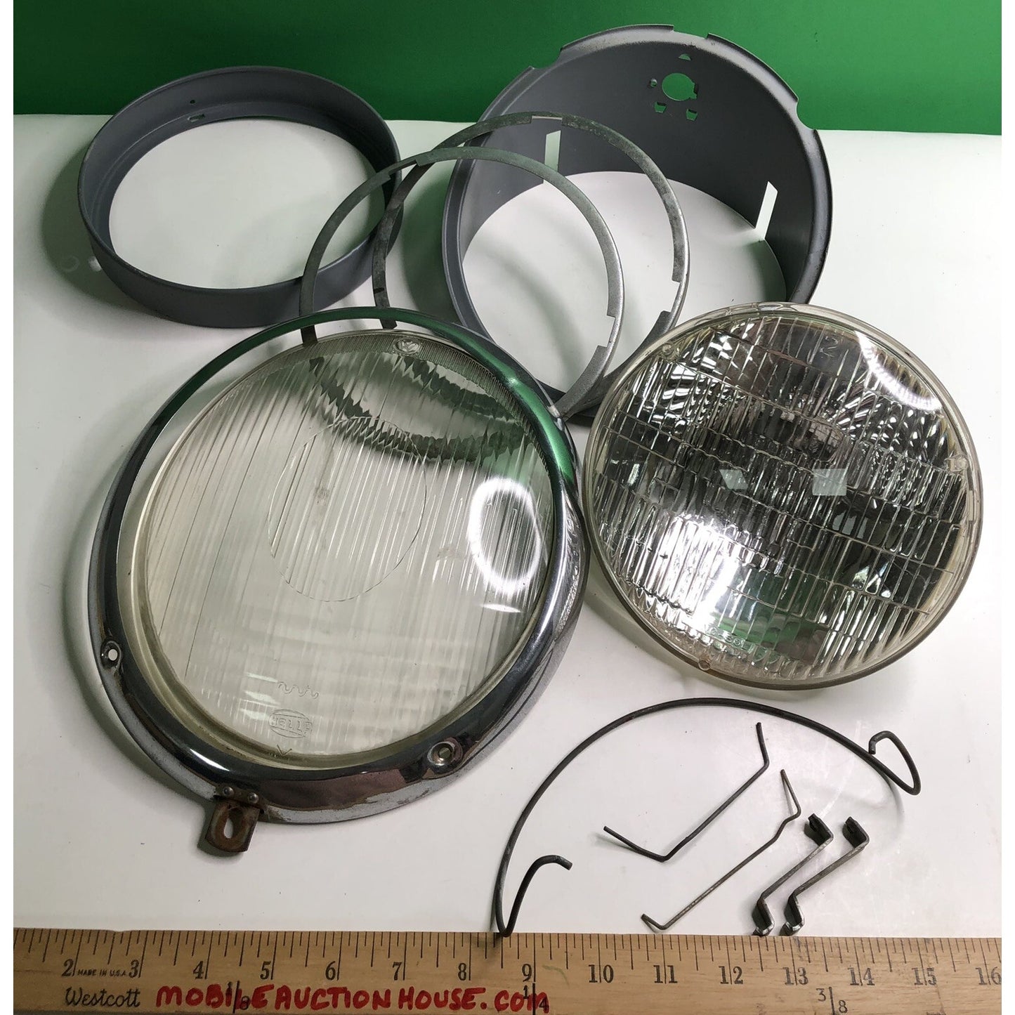 Vintage HELLA Volkswagen VW Logo Headlight Glass Lens & Assembly