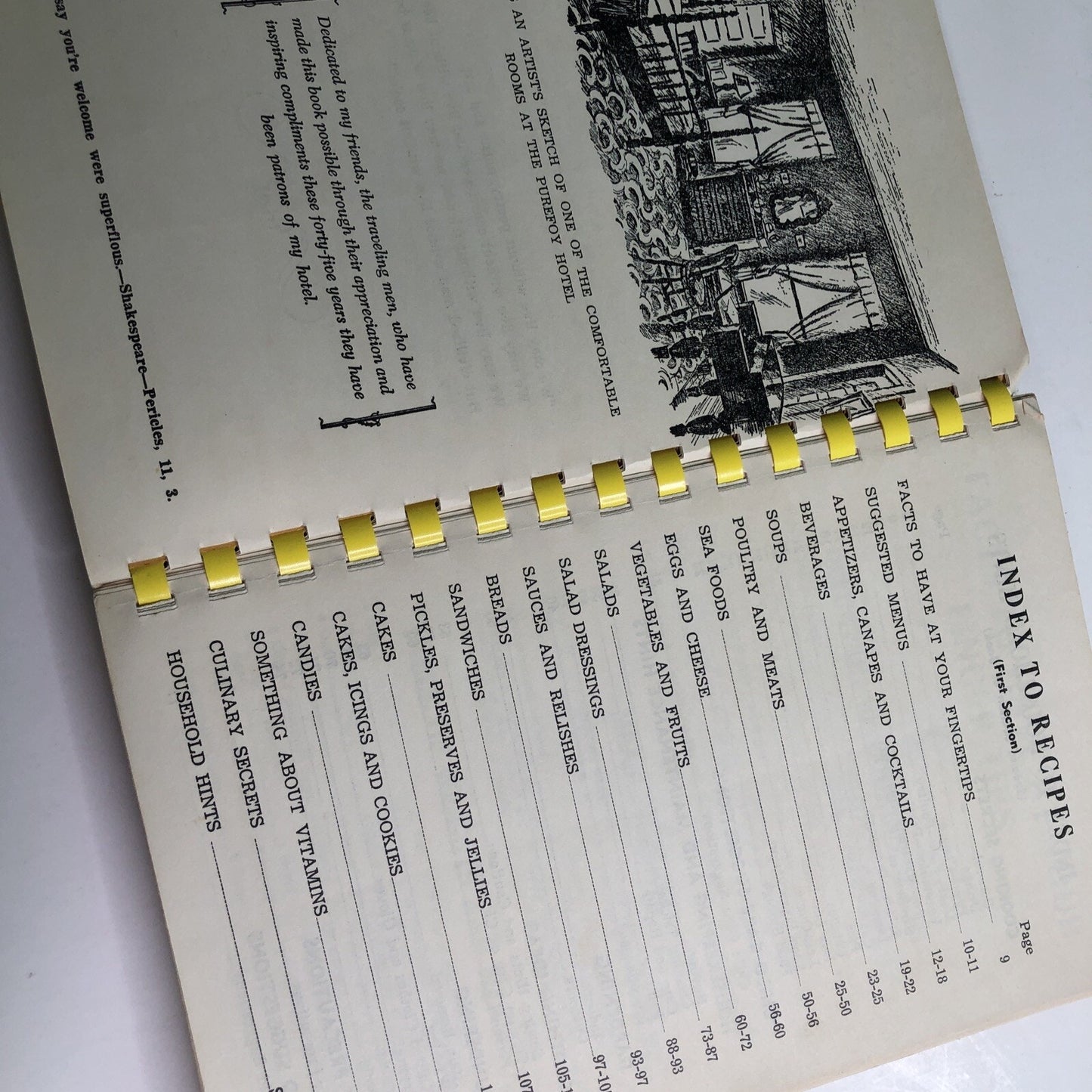 Purefoy Hotel Cook Book 1960 Talladega Alabama Southern Cooking Vintage AL