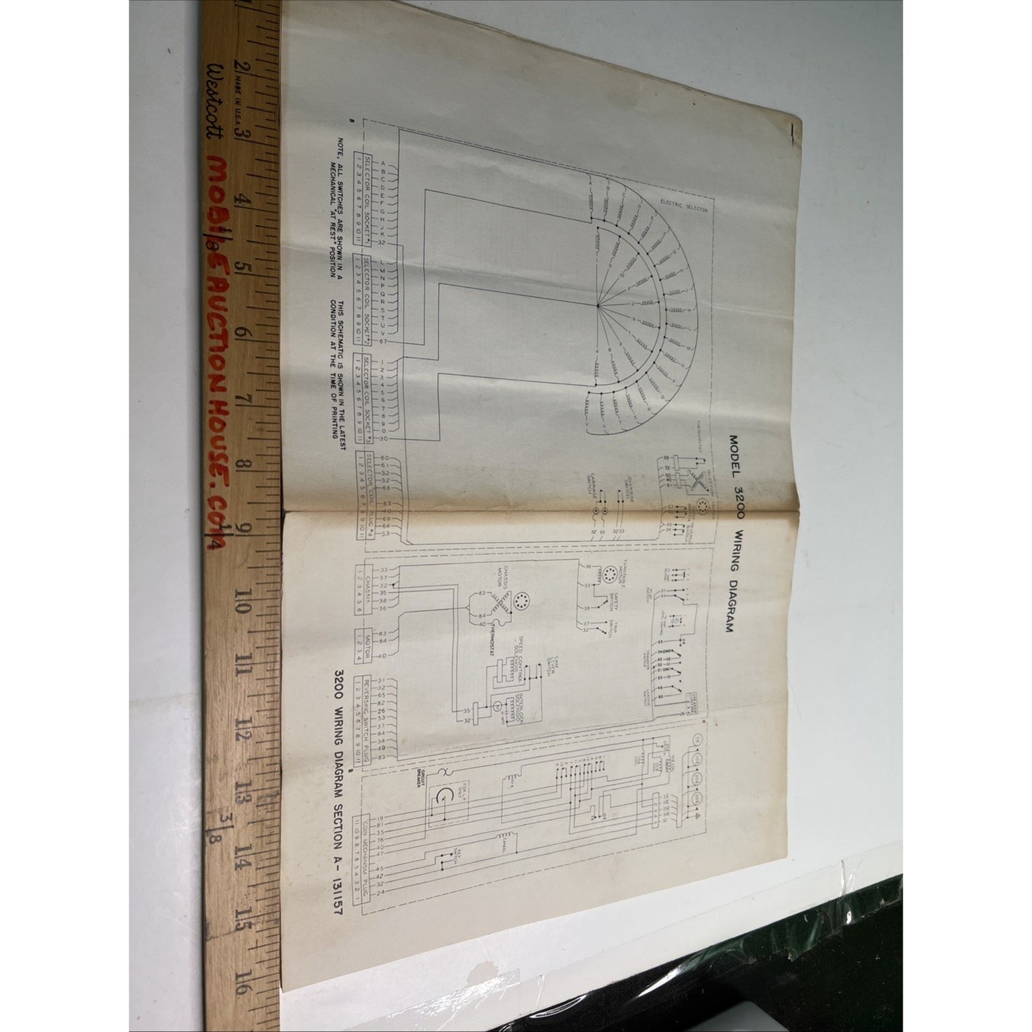Wurlitzer Model #3200 Wiring Diagram, Schematic + 548 Amplifier: 5 originals