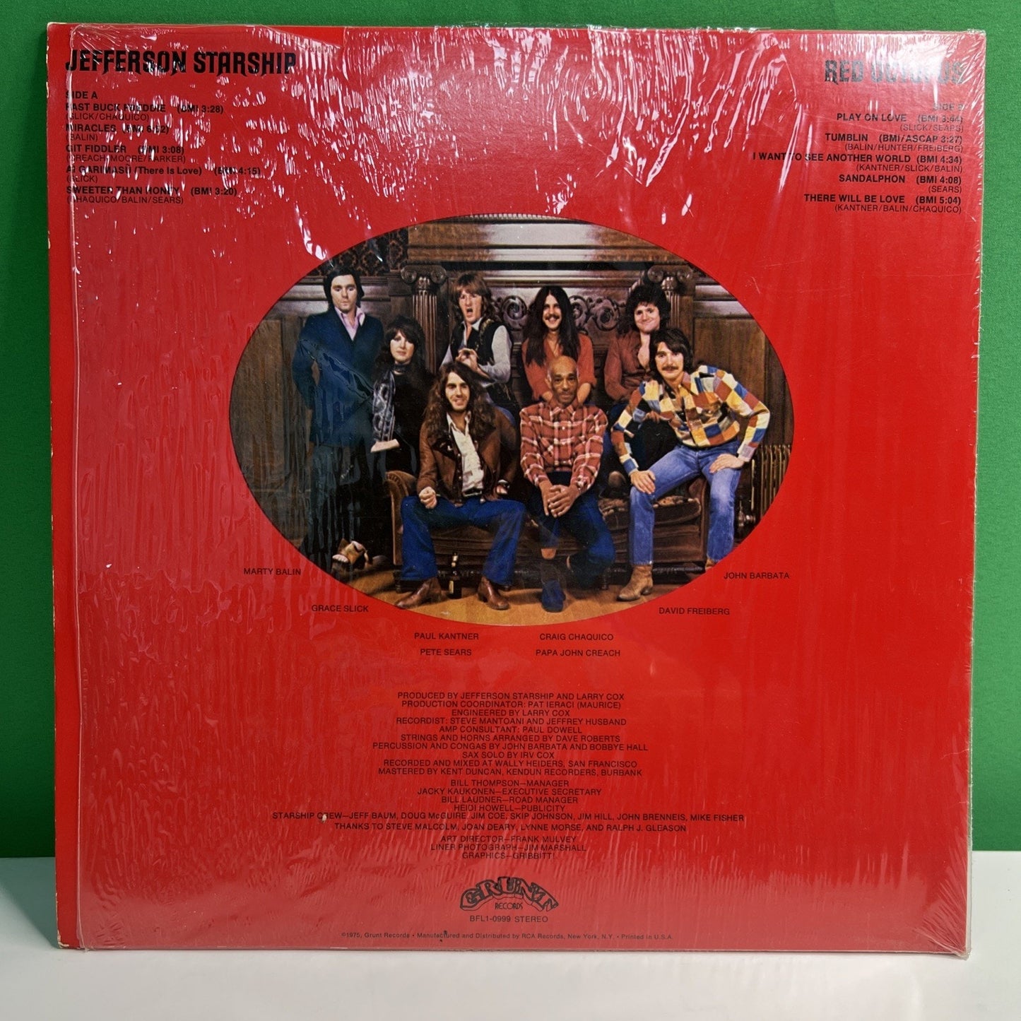 1975 Jefferson Starship Red Octopus LP Record Album Hype Sticker Grace Slick
