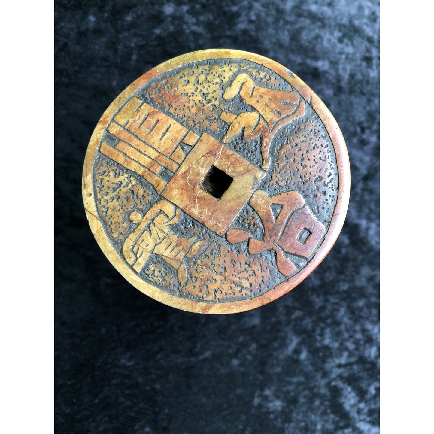 Chinese Hand Engraved Stone Paper Weight