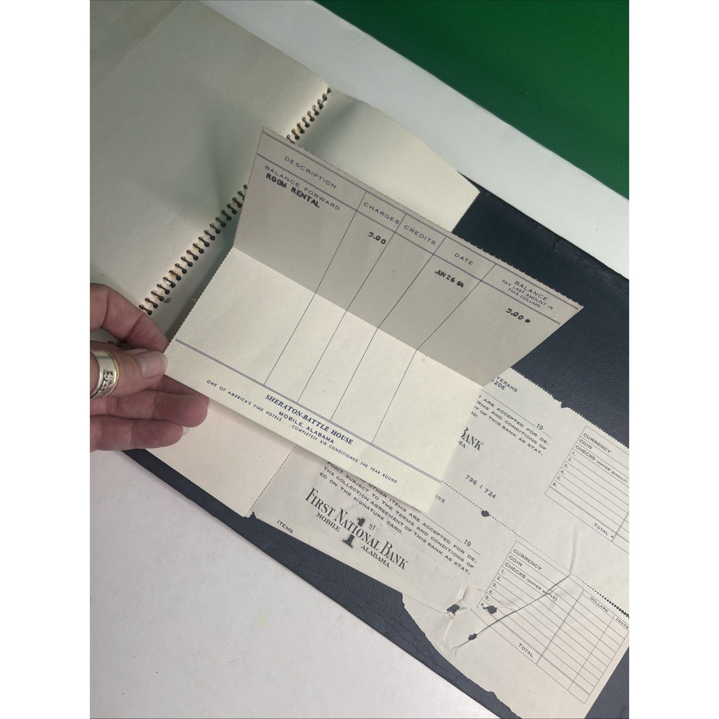 Mobile Alabama 1960s First National Bank Checks & Ledger Book Receipts